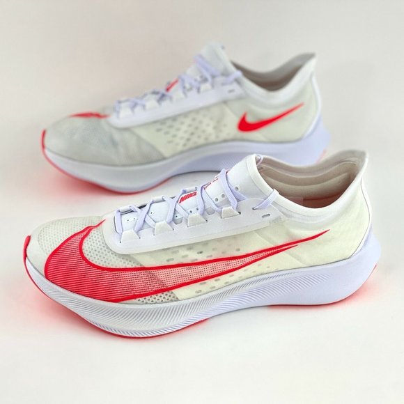 Nike Zoom Fly 3 Laser Crimson Men's Size 14 Running Shoes Red White - Picture 4 of 12